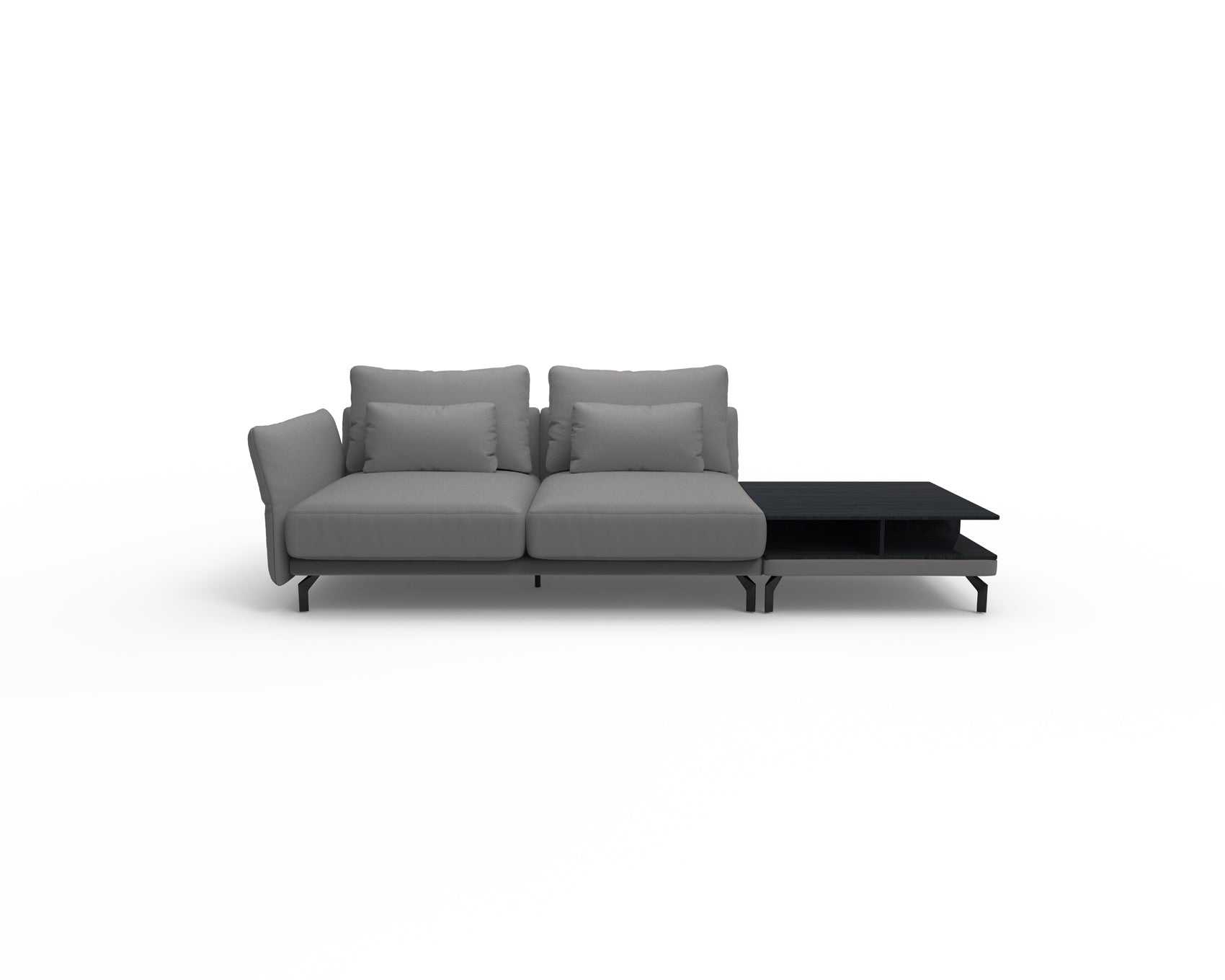 Seagull 2 Seater Sofa with Shelf Table (Right)